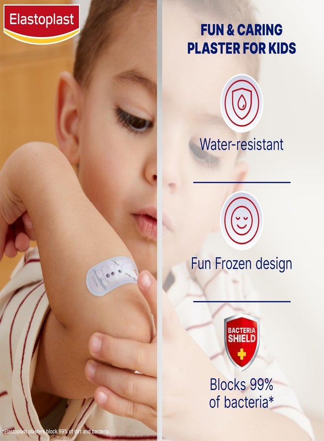 Elastoplast Disney Frozen Plasters, Assorted Sizes (16 Pieces), Coloured, First Aid Wound Care for Children with Frozen Designs, Various Sized, Skin-Friendly - Image 2